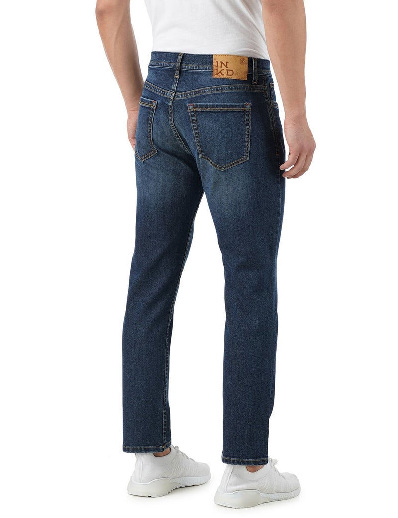 inkd جينز رجالي بغرزة متباعدة قابل للتمدد وعادي - Image 3